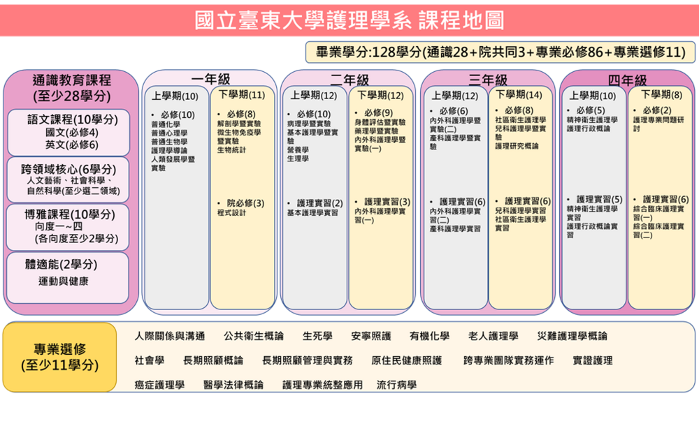 護理學系課程地圖